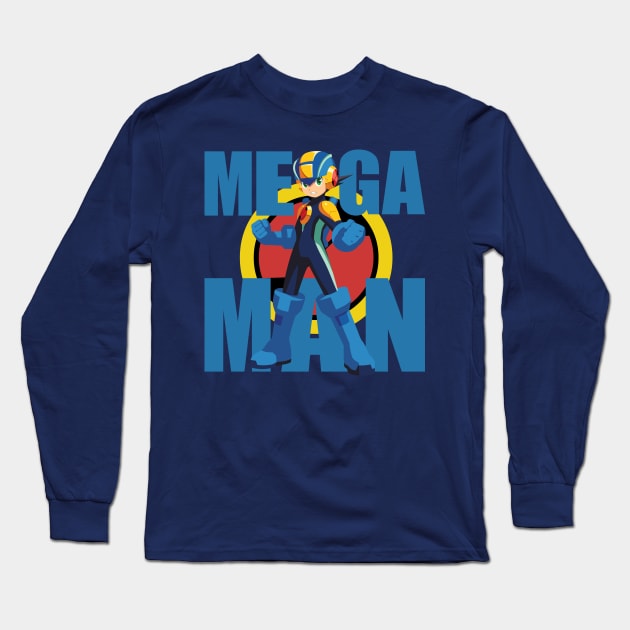 MegaMan Emblem Long Sleeve T-Shirt by Jax89man